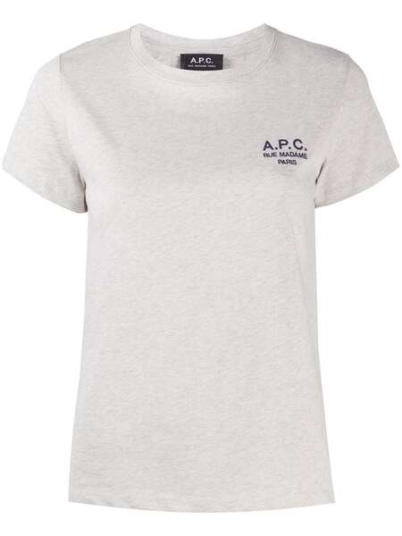  A.p.c. Logo Print T-shirt - Neutrals 