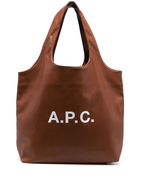  A.p.c. Logo-print Tote Bag - Brown 