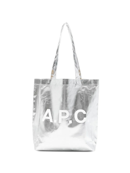 A.p.c. Logo-print Tote Bag - Silver 