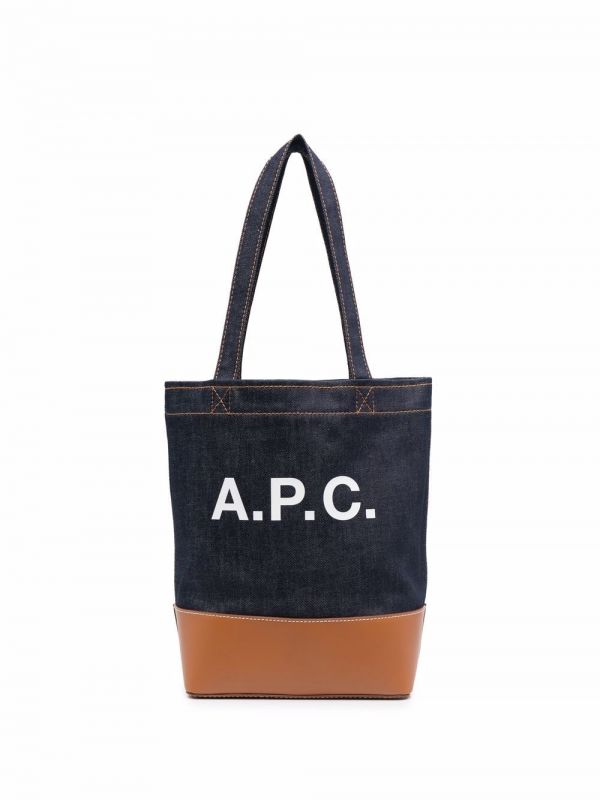  A.p.c. Logo-printed Tote - Blue 
