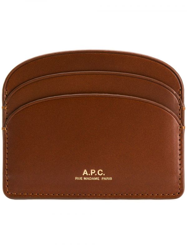  A.p.c. Logo-stamp Cardholder - Brown 