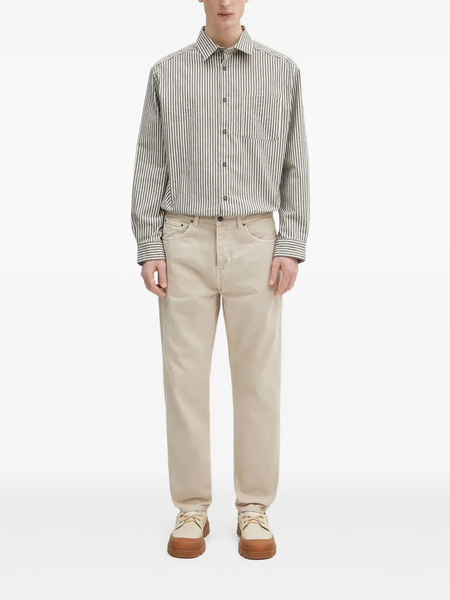  A.p.c. Malo Striped Long-sleeve Shirt - Grey 