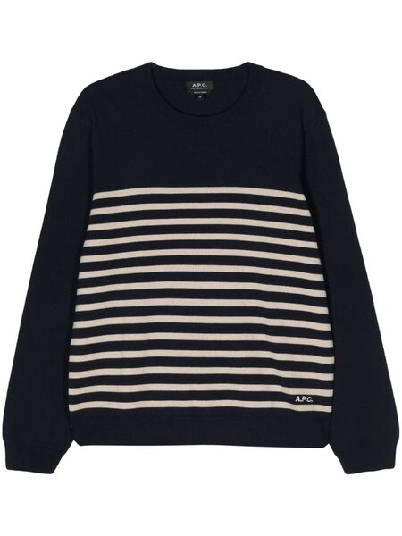  A.p.c. Matthew Striped Sweater - Blue 