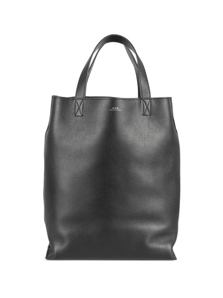  A.p.c. Medium Maiko Leather Tote Bag - Black 