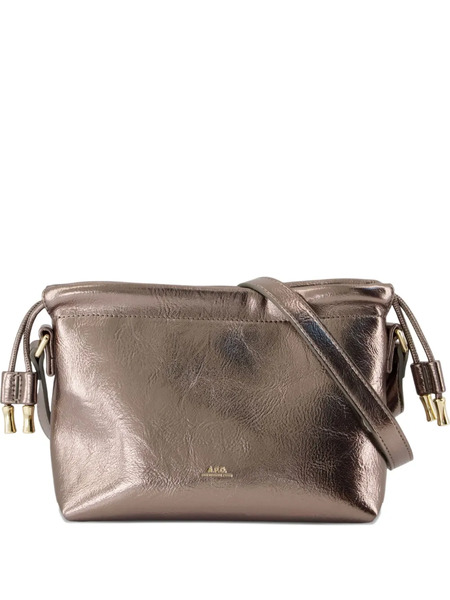 A.p.c. Metallic Drawstring Shoulder Bag - Grey 