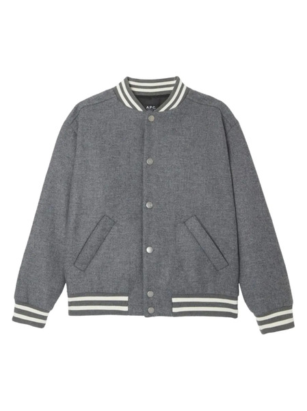  A.p.c. Micky Striped Blouson Jacket - Grey 