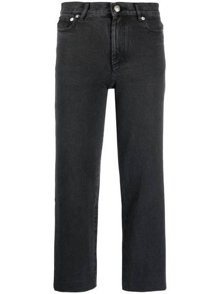  A.p.c. Mid-rise Cropped Jeans - Black 