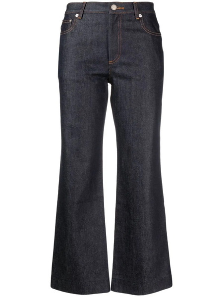  A.p.c. Mid-rise Cropped Jeans - Blue 