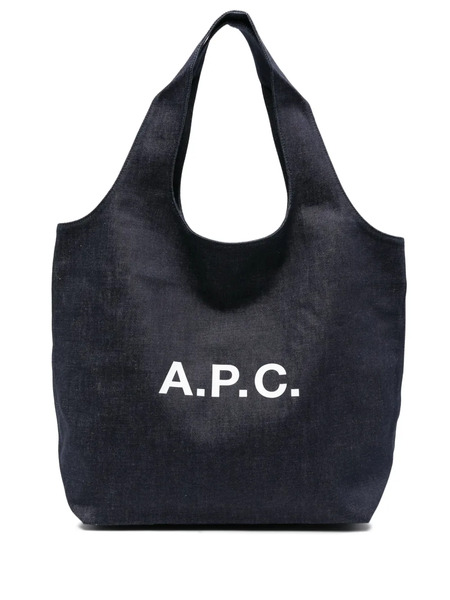  A.p.c. Ninon Logo-print Tote Bag - Blue 