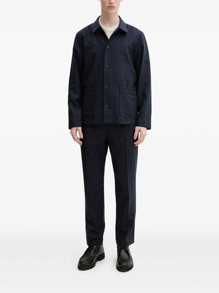  A.p.c. Pinstripe Drawstring Trousers - Blue 