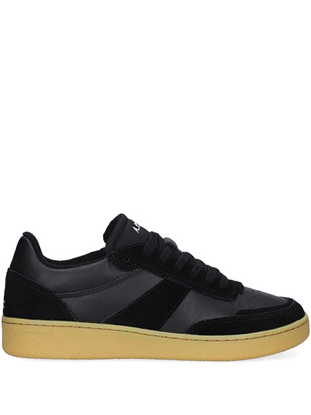  A.p.c. Plain Suede-panel Sneakers - Black 