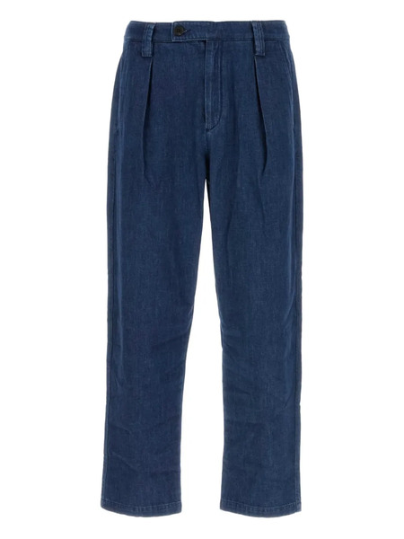  A.p.c. Pleat-detailed Cotton Jeans - Blue 