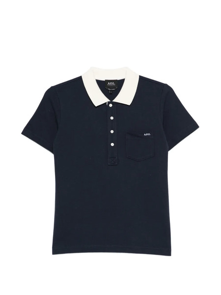 A.p.c. Pocket Collared Polo Shirt - Blue 