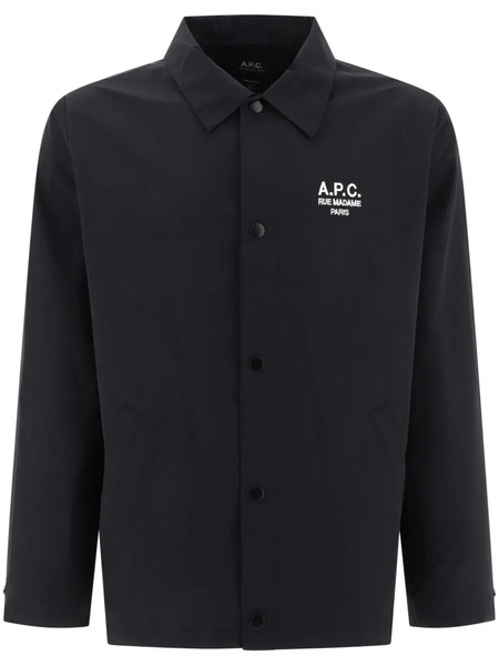  A.p.c. Regis Logo-embroidered Shirt Jacket - Black 