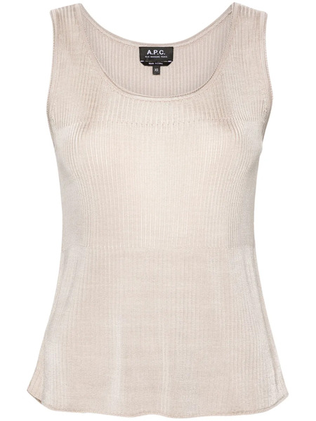  A.p.c. Ribbed-knit Top - Neutrals 