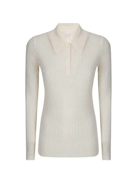  A.p.c. Ribbed Polo Top - Neutrals 