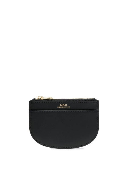  A.p.c. Rounded Leather Purse - Black 