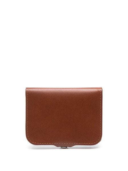  A.p.c. Snap-fastening Leather Wallet - Brown 