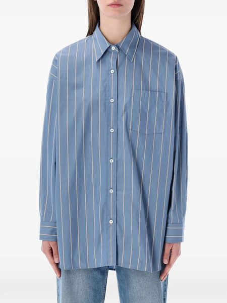 A.p.c. Striped Pocket Shirt - Blue 