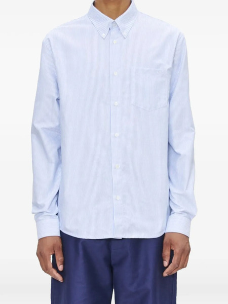  A.p.c. Striped Pocket Shirt - Blue 