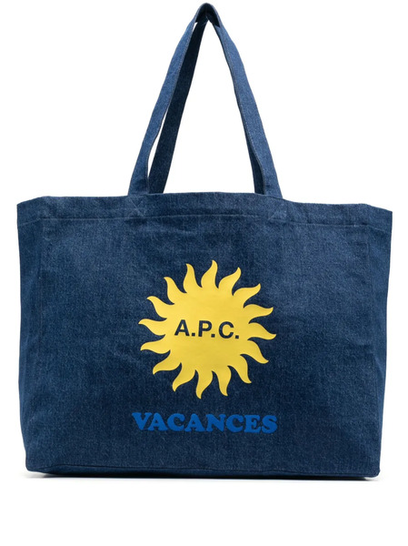  A.p.c. Vacances-print Tote Bag - Blue 