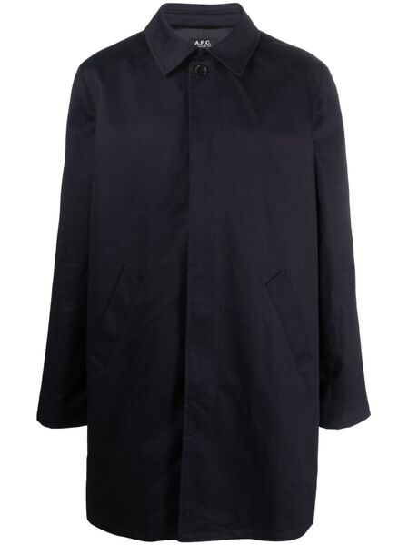 A.p.c. Ville Cotton Raincoat - Blue 