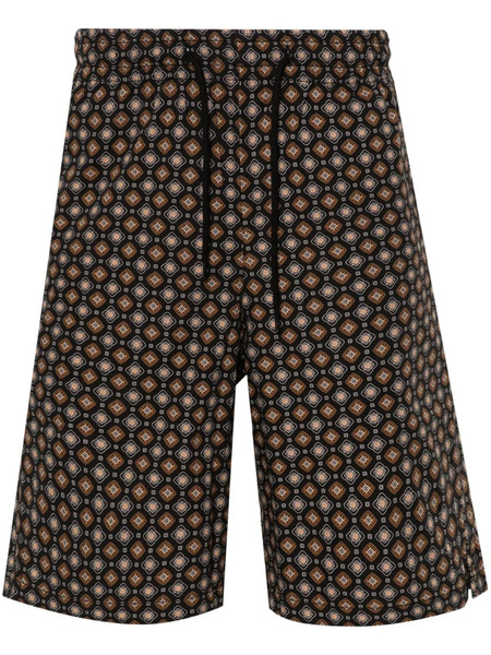  A.p.c. Vincento Geometric-pattern Shorts - Black 