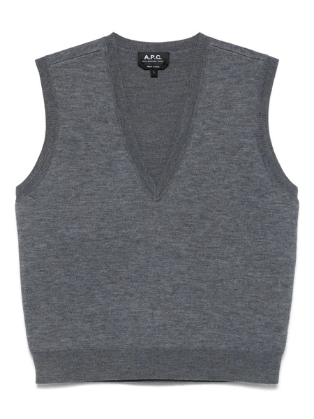  A.p.c. Virgin Wool Vest - Grey 