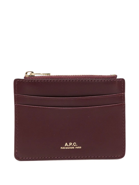  A.p.c. Zip Card Holder - Red 