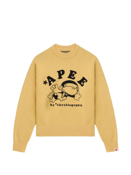  Apee™ By *a Bathing Ape® Graphic Sweater - Yellow 