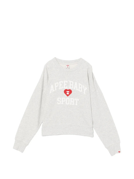  Apee™ By *a Bathing Ape® Logo-embroidered Sweatshirt - Grey 