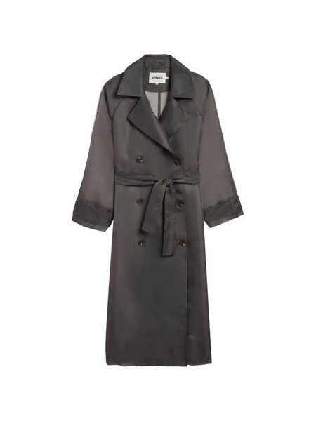  Apparis Lana Belted Trench Coat - Grey 
