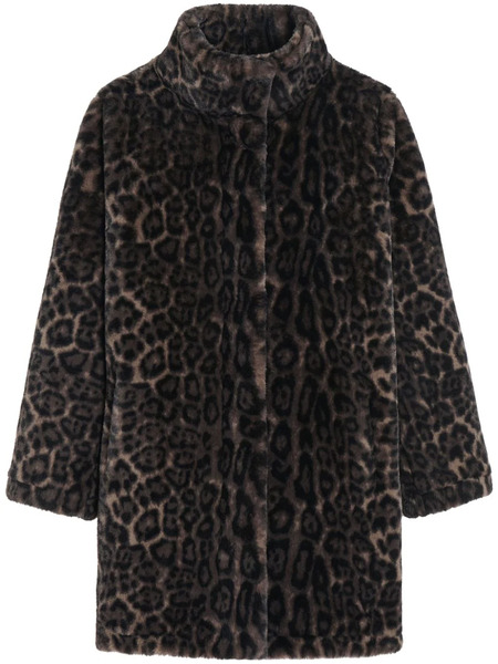  Apparis Leopard-print Faux Fur Coat - Brown 