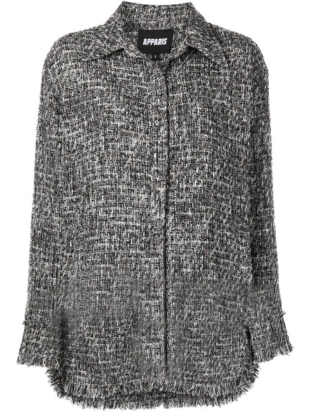  Apparis Misty Tweed Shirt Jacket - Black 