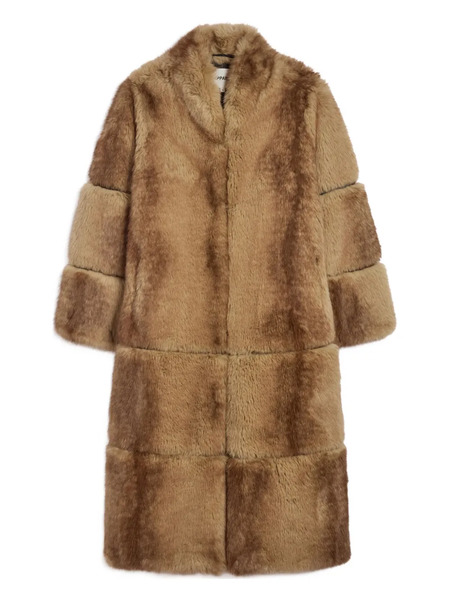  Apparis Sylke Single-breasted Faux-fur Coat - Brown 