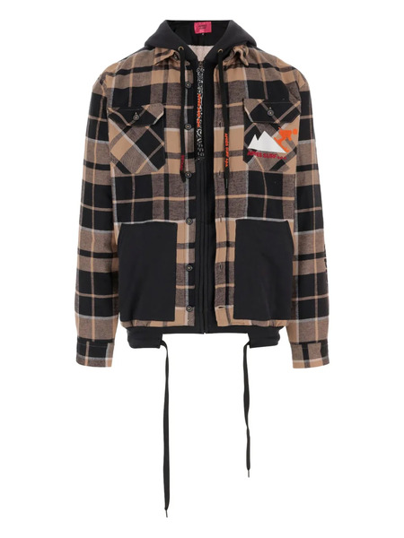  Après Surf Checked Hooded Jacket - Brown 