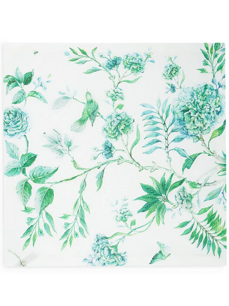  Aquazzura Casa Secret Garden Linen Napkins (set Of Two) - White 