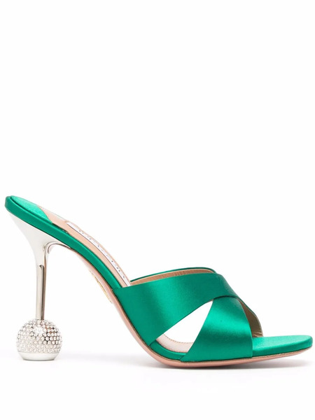  Aquazzura Yes Darling Mules - Green 