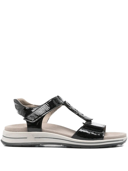  Ara Ankle-strap Logo Sandals - Black 