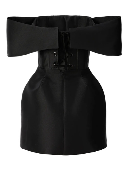  Araftu Off-shoulder Mini Dress - Black 
