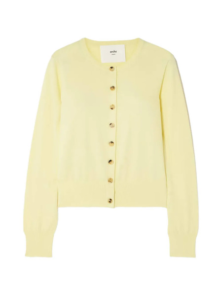  Arch4 Buttoned Cardigan - Yellow 