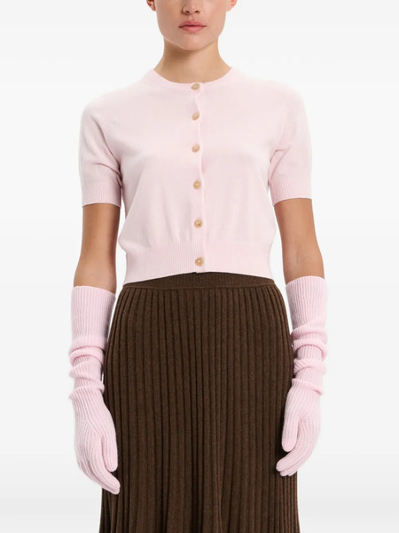  Arch4 Buttoned Short-sleeve Cardigan - Pink 