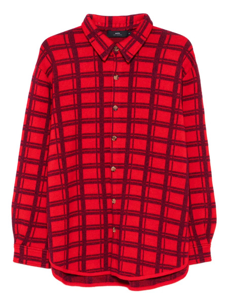  Arch4 Mr. Young Checked Cashmere Shirt - Red 