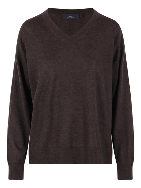 Arch4 V-neck Ribbed Sweater - Brown 