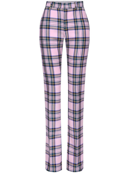  Area Checked Trousers - Pink 