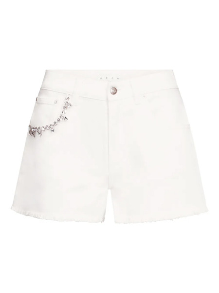  Area Crystal-embellished Shorts - White 