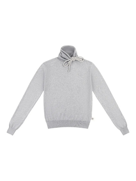  Area Crystal-knot Turtleneck Sweater - Grey 