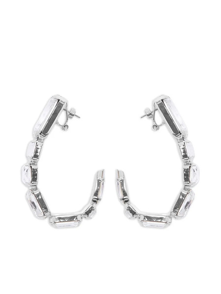  Area Crystal Wrap Earrings - Silver 