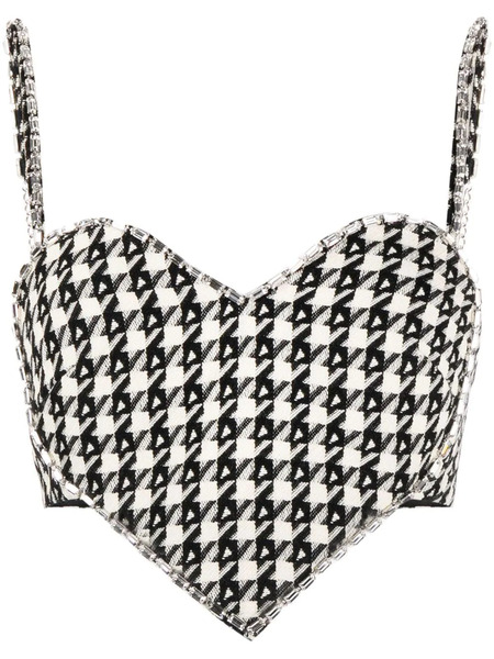  Area Heart-shape Spaghetti-strap Top - Black 