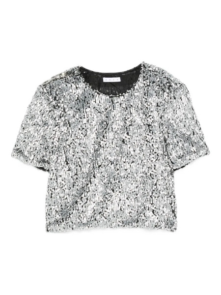  Area Sequinned T-shirt - Silver 